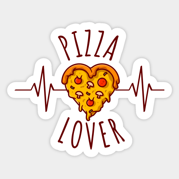 Pizza Lover Pizza In A Heartbeat Sticker by DesignArchitect